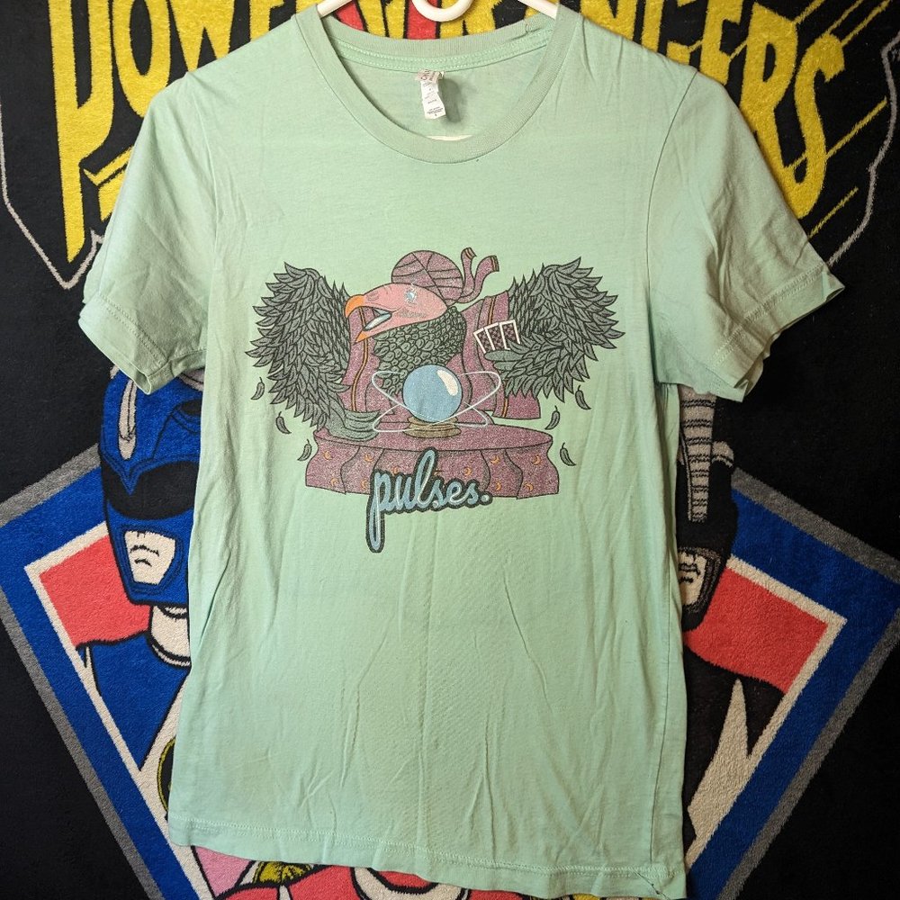pulses. Post-Hardcore Band Green T-Shirt.  In good condition, size small.